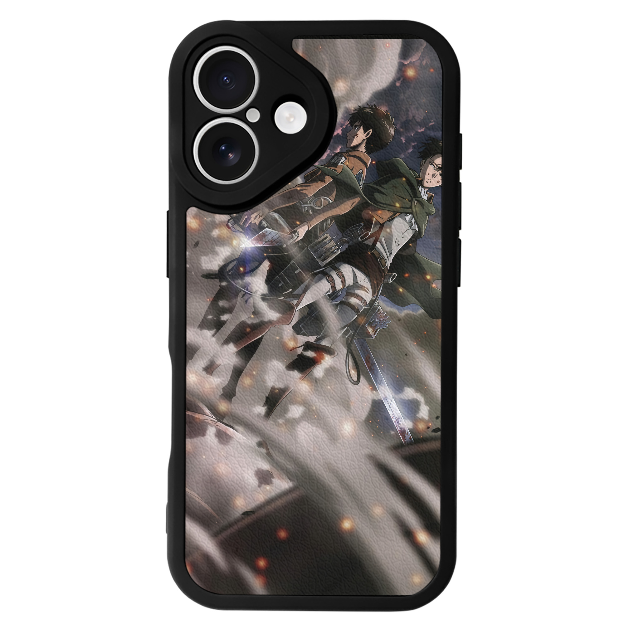 （画像用） 進撃の巨人 Attack on Titan 【iPhone 16シリーズ対応】シリコンスマホケース（レザー調） 材質：シリコン